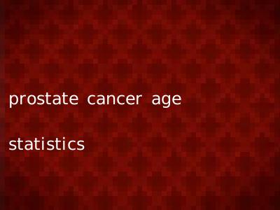 prostate cancer age statistics