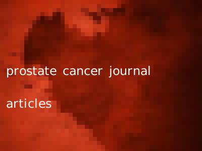 prostate cancer journal articles
