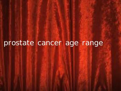 prostate cancer age range