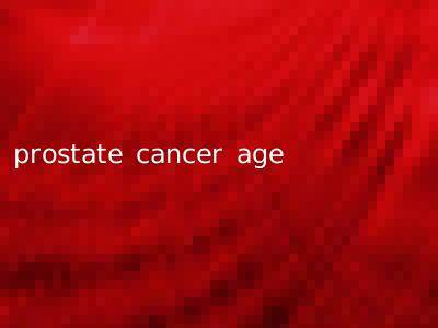 prostate cancer age