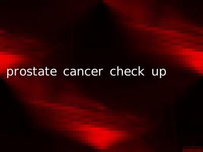 prostate cancer check up