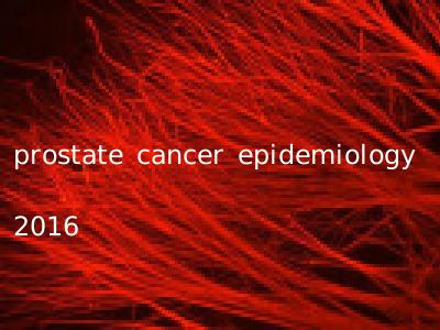 prostate cancer epidemiology 2016