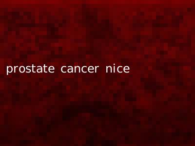 prostate cancer nice