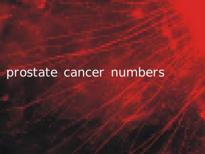 prostate cancer numbers